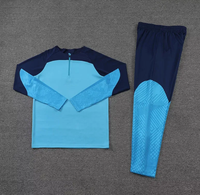 Ensemble de survêtement de football à manches longues avec capuche, imprimé avec un logo personnalisé, respirant et à séchage rapide