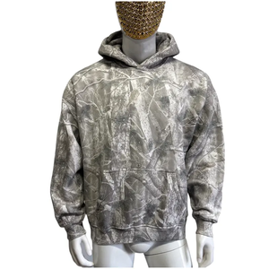 Gran oferta, Sudadera con capucha de camuflaje para mujer, sudadera de manga larga con estampado de hojas de arce de gran tamaño, ropa de calle bordada, Jersey informal de otoño - Product Image 1