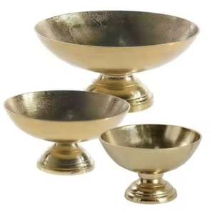 Trending Aluminium <b>Metal</b> Decorative Fruit <b>Bowl</b> for Serving Salad and Decor Home and Kitchen - Product Image 2