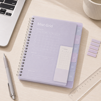 Agenda scolaire personnalisé LABON A5 à spirale avec couverture en PP givré, onglets, calendrier par semestre, pages d'étude pour fournitures scolaires OEM