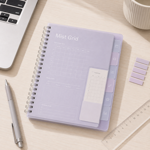 <span class=keywords><strong>Agenda</strong></span> scolaire personnalisé LABON A5 à spirale avec couverture en PP givré, onglets, calendrier par semestre, pages d'étude pour fournitures scolaires OEM - Product Image 4