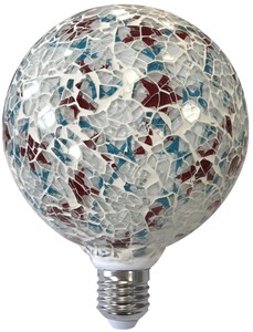 Lámpara LED estilo Tiffany con cristal blanco de 4W G125 (F-Bright 2601966-BL) - Product Image 1