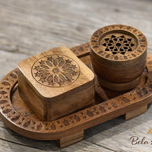 Directo de fábrica, nuevo diseño, quemador Bakhoor eléctrico, difusor de Aroma USB recargable, Material de madera - Product Image 1