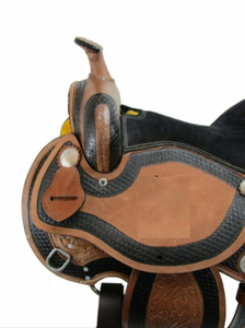 Sillín occidental de caballo de cuero genuino de calidad superior Sillín occidental de carreras de barril para montar a caballo - Product Image 3