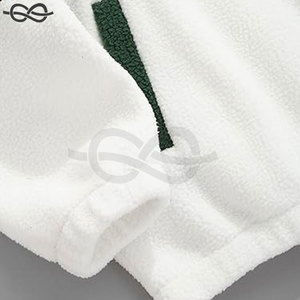 Veste polaire Sherpa pour hommes personnalisée OEM fermeture éclair à glissière 1/4 sweats à capuche hiver pull décontracté motif imprimé ODM - Product Image 5