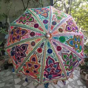 Mua Độc Quyền Multicolour Vintage Garden Umbrella Cho Mở Nhà Hàng Và Quán Cà Phê/Hồ Bơi