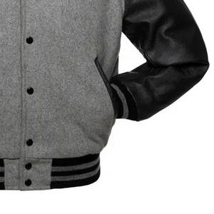 Chaqueta de Béisbol de Lana Lisa al por Mayor para Hombre, Chaqueta Universitaria con Letras Bordadas Personalizadas, Etiqueta Privada, Ropa Masculina al por Mayor - Product Image 4