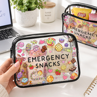 Pochette cosmétique transparente en PVC avec fermeture éclair pour emballage de marque de beauté et rangement de voyage, personnalisable avec impression sur mesure