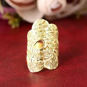 New Product Boho Pattern Band Tribal Brass <b>Ring</b> for Women 18K Gold Plated Ethnic <b>Statement</b> Wide <b>Rings</b> for Wholesale OEM ODM - Product Image 5