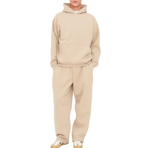 Ensemble de survêtements pour hommes de haute qualité, jogging à capuche en tissu lourd, lavage à l'acide, coupe régulière, personnalisation de la mode masculine - Product Image 1
