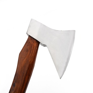 ขวานเหล็กปลอมด้ามตั้งแคมป์พร้อมด้ามไม้ดามัสกัส - Product Image 5