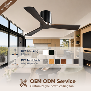 42 Inch Low Profile Ceiling <b>Fan</b> No Light Modern Wood Ceiling <b>Fan</b> Quiet DC Motor <b>Remote</b> <b>Control</b> for Bedroom - Product Image 4