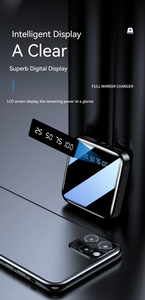 พาวเวอร์แบงค์ขนาดเล็กพกพาได้มีกำลังไฟ20000mAh แบตเตอรี่ลิเธียม USB คู่แท่นชาร์จดิจิตอล - Product Image 5