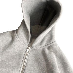 2024 personnalisé blanc sweat et pantalon de survêtement ensemble 100% coton français éponge à capuche hommes surdimensionné Boxy Fit sweats à capuche - Product Image 4