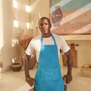 BEAM 100% Polyester Non-Woven Sleeveless Cooking <b>Apron</b> Breathable Eco-Friendly Material Front Pocket Fashionable Simple Design - Product Image 1