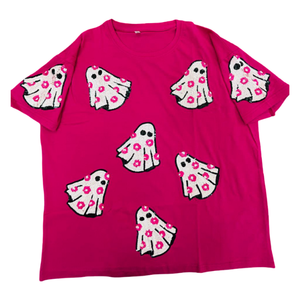 2025 femmes 100% coton Halloween T-Shirt brillant paillettes conception brodé Technique doux confortable Boxy Fit personnalisé décontracté été - Product Image 4