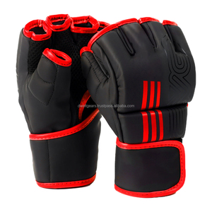 Wholesale Custom MMA Boxing Gloves Leather Breathable Lightweight Half Finger Hook Loop Closure Non-Slip Adjustable Wrist Gloves - Product Image 3
