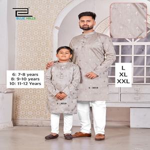 Tissu en coton de haute qualité Kurta pour hommes vêtements de mariage élégants du fournisseur indien pour les vêtements ethniques d'hiver - Product Image 3