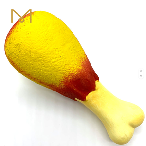 Jouet à mâcher pour chien en forme de cuisse de poulet, écologique, qui couine, pour le nettoyage des dents, en caoutchouc, 10 mots, titre du produit - Product Image 3