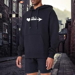 Jersey con capucha suave de gran tamaño para hombre, sudadera de moda de primavera, diseño gráfico de flecha de corazón, Top de moda callejera para niños pequeños - Product Image 1