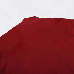 Blouson aviateur uni rouge uni pour hommes conception personnalisée logo toile tissu style rue populaire prix de gros pour la saison d'hiver - Product Image 4