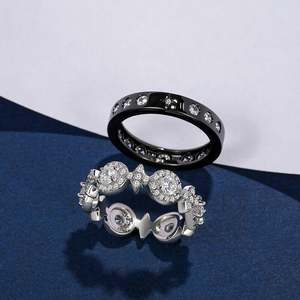 Jeulia Celestial Star <b>Couple</b> <b>Rings</b> in Sterling Silver with Zircon Stones - Product Image 3