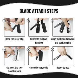 Maquinillas de afeitar de barbero de diseño superior de buena calidad personalizadas Maquinillas de afeitar de barbero de alta calidad personalizadas - Product Image 3