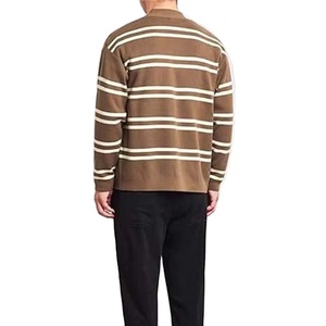 Men's <b>Cardigan</b> Striped Contrast Knit Sweater Zipper Anti-Wrinkle <b>Thick</b> Breathable Wool Sweaters Wholesale Price Pakistan - Product Image 3