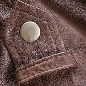 Vente directe usine, service OEM, veste en cuir de vachette légère pour homme, haute qualité, style urbain, motif lettres - Product Image 4