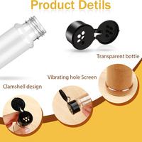 Pots à épices en plastique vides avec couvercles shaker Conteneurs d'assaisonnement 85g Bouteilles d'assaisonnement rondes transparentes vides pour tiroir à épices