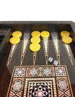Ensemble de Backgammon de Luxe en Cuir Durable Star, Taille Unique