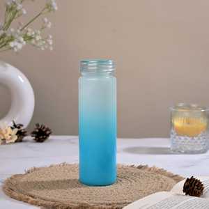 Botella de Agua de Vidrio Azul Cielo Premium Hello Master con Impresión de Letras - Regalo Ideal para Viajes - Product Image 5