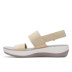 Sandali Clarks da Donna Beige con Cinturino alla Caviglia Arla Jacory Slingback Taglia 8 M, Tomaia in Pelle Bovina, Punta Aperta, Soletta Ammortizzata, Ideali per l'Estate - Product Image 1