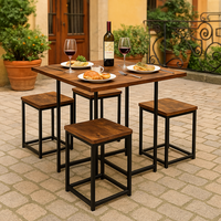 Ensemble table à manger et chaises de restaurant moderne table et chaises de patio intérieures et extérieures pour café meubles en MDF à ossature métallique