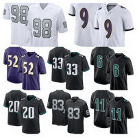 Maillots de football américain de haute qualité à prix de gros, respirants, antibactériens, séchage rapide, manches courtes, 100% polyester, OEM
