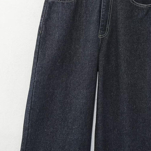 Pantalones Vaqueros Negros Holgados, Pantalones Vaqueros Vintage con Lavado Ácido y Bolsillos Casuales, en Oferta con Logotipo Personalizado - Product Image 5