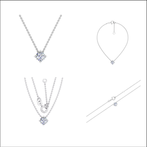 Collier en or plaqué diamant de laboratoire de qualité supérieure, taille brillant, 1,02 carats, certifié IGI, chaîne en câble, cadeau pour femme, fête - Product Image 4