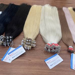 Extensions de cheveux naturels Remy vietnamiens 100 % humains, tendance, à bandes adhésives, vierges, lisses, sans perte ni nœuds - Product Image 3