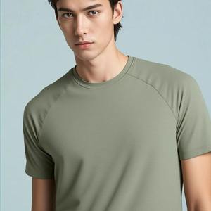 T-shirt uni surdimensionné avec logo personnalisé, t-shirt de sport, manches courtes, en vrac, grande taille, t-shirts pour hommes avec poche, t-shirt pour hommes - Product Image 5