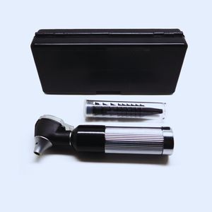 CONCEPTION Offre Spéciale AMÉLIORÉE Kit otoscope à fibre optique en acier inoxydable à alimentation électrique Poignée de confort Panneau de cellules 10 spéculas - Product Image 4