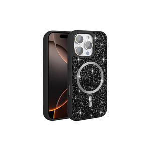 Coque de protection en silicone Netzy de luxe avec design diamant pour MagSafe pour iPhone 16 Pro Max, motif mosaïque, protection pour téléphone portable XR - Product Image 4