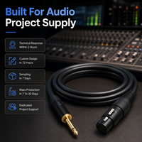 Adaptador de Audio Personalizado de 6.35mm (1/4 de Pulgada) Mono Jack Dorado a XLR Macho o Hembra, Cable XLR de Alta Calidad para Micrófono, Mezclador y Amplificador