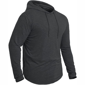 Sudadera con Capucha Gris Carbón Resistente, Sudadera de Invierno de Mezcla de Algodón de Alta Calidad para Uso Casual y Deportivo - Product Image 4