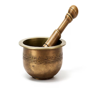 Mortier à pilon en laiton doré Design de luxe Parfait pour la décoration de cuisine haut de gamme Broyage d'épices ou cadeau au prix de gros - Product Image 3