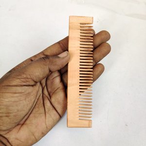 หวีไม้สะเดาออกแบบฟันกว้างสำหรับจัดแต่งทรงผมลดผมร่วงและป้องกันรังแคบริษัทผู้ผลิตที่ใหญ่ที่สุด - Product Image 2