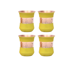 Ensemble de verres à eau martelés de taille personnalisée Oretrove Tasse à boire polie en cuivre pur Fête du vin Cadeau de 4 pièces - Product Image 4