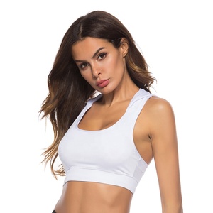 Soutien-gorge de sport fitness personnalisé pour femmes Ensembles de gymnastique de style compression respirant-OEM Logo spandex personnalisé Soutien-gorge de sport yoga taille libre - Product Image 2