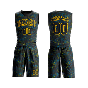 Custom Printed Breathable Anti-Bacterial Sleeveless Polyester Basketball Uniform Set Crew Neck Adult <b>Plus</b> <b>Size</b> - Product Image 3