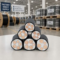 Câble d'alimentation YJV22 0,6/1 kV à âme en cuivre, isolé en PVC, câble blindé basse tension industriel pour projets d'ingénierie