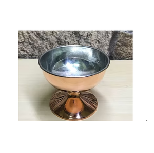 Crème glacée Snack Dessert ustensiles de cuisine abd party ware utiliser tasse en acier inoxydable et base en laiton avec produit de vente - Product Image 6